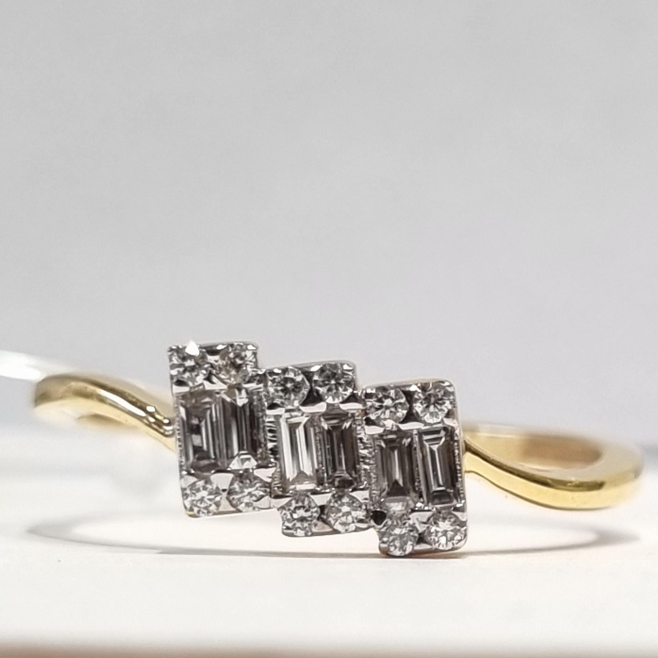 triple bagguette ring
