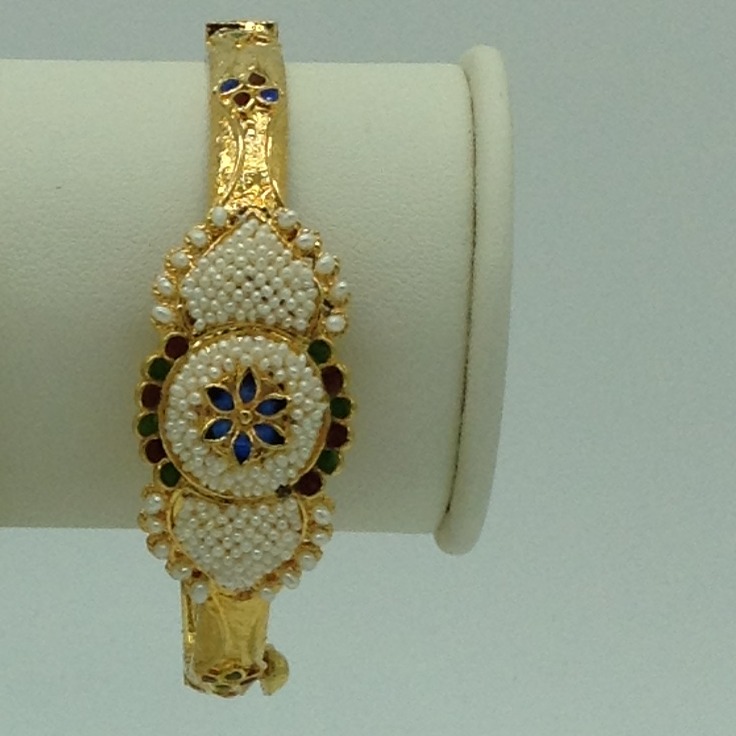 Freshwater White Khakha Seed Pearls Jali Bracelet JBG0267