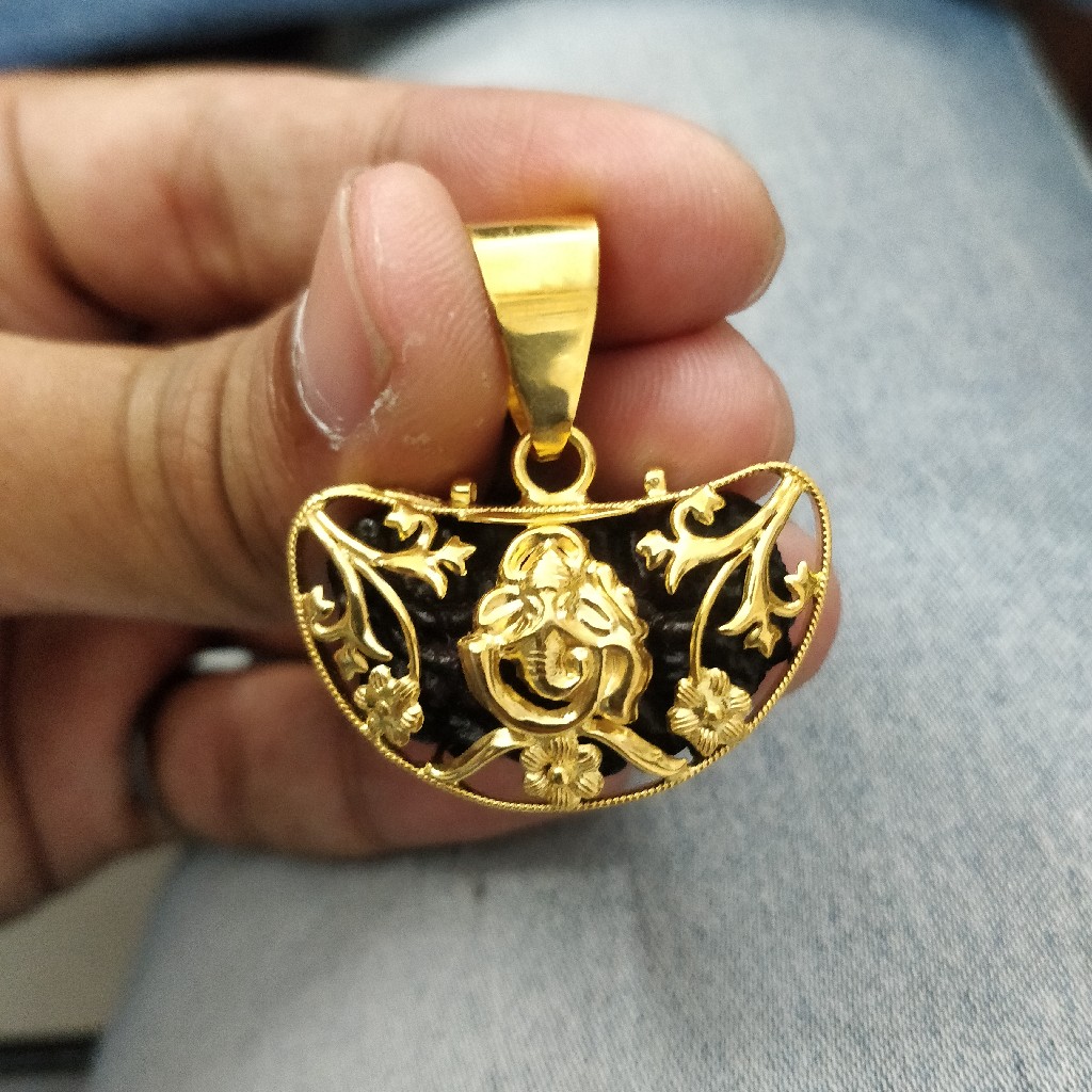 916 Gold Rudraksh Pendant