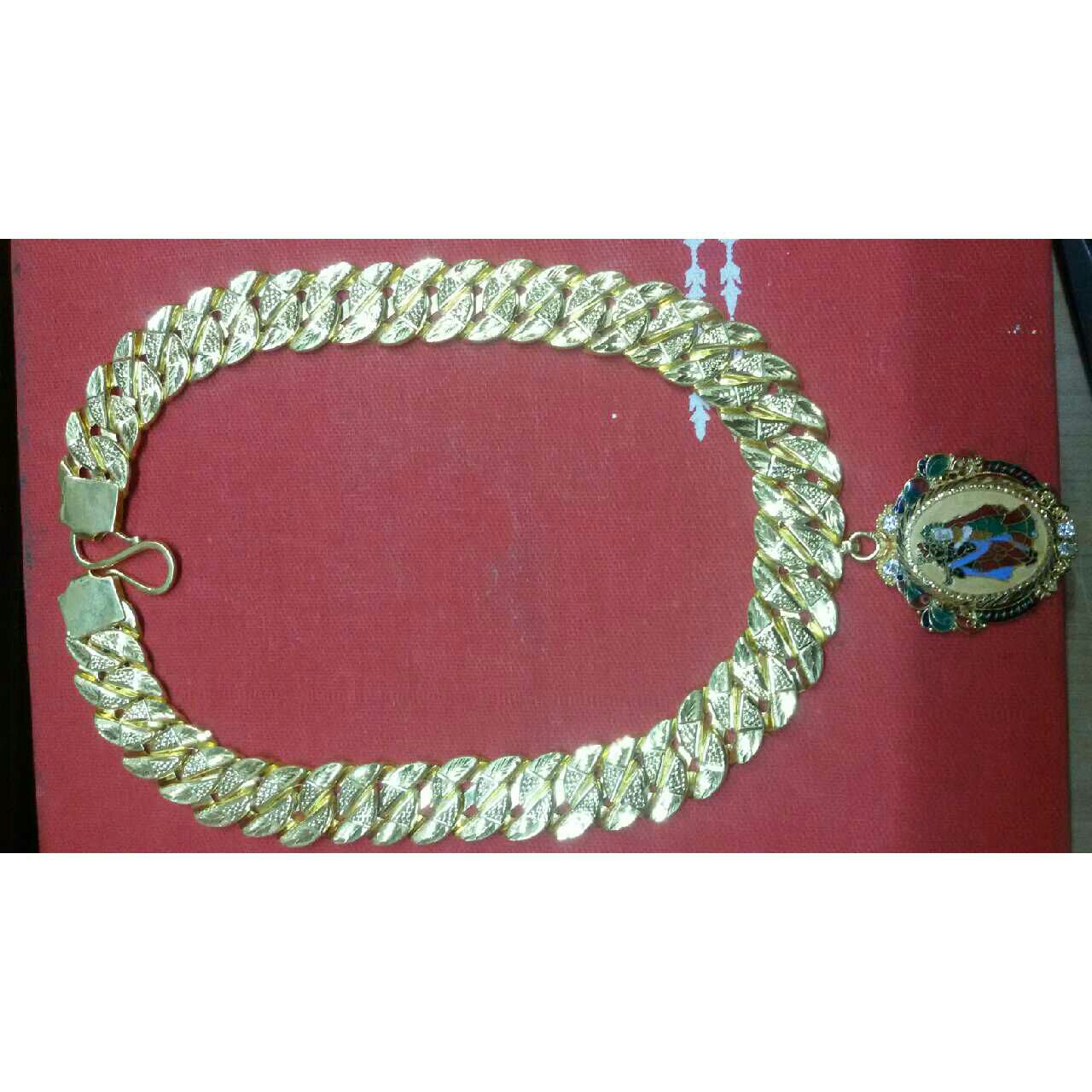 22K / 916 Gold Gents Krishna Modern Pendant Chain