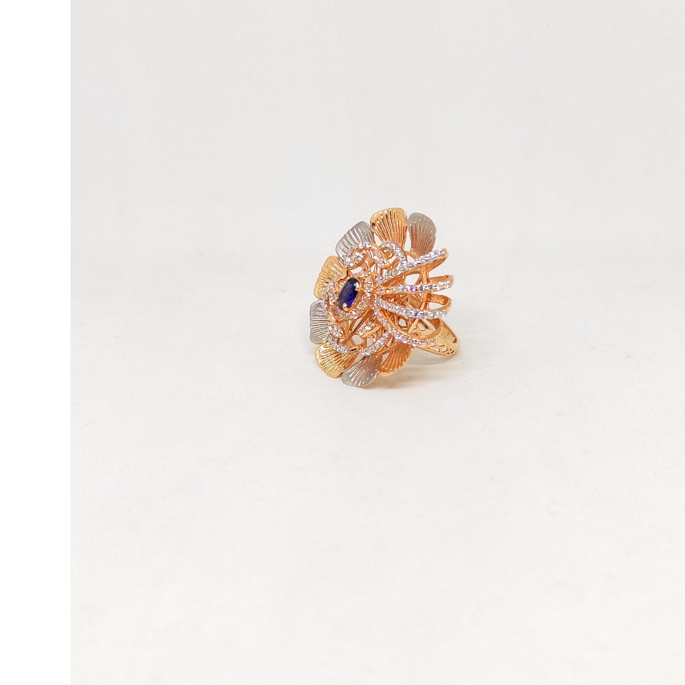 Rose Gold CZ & Colour Stone Fancy Ring