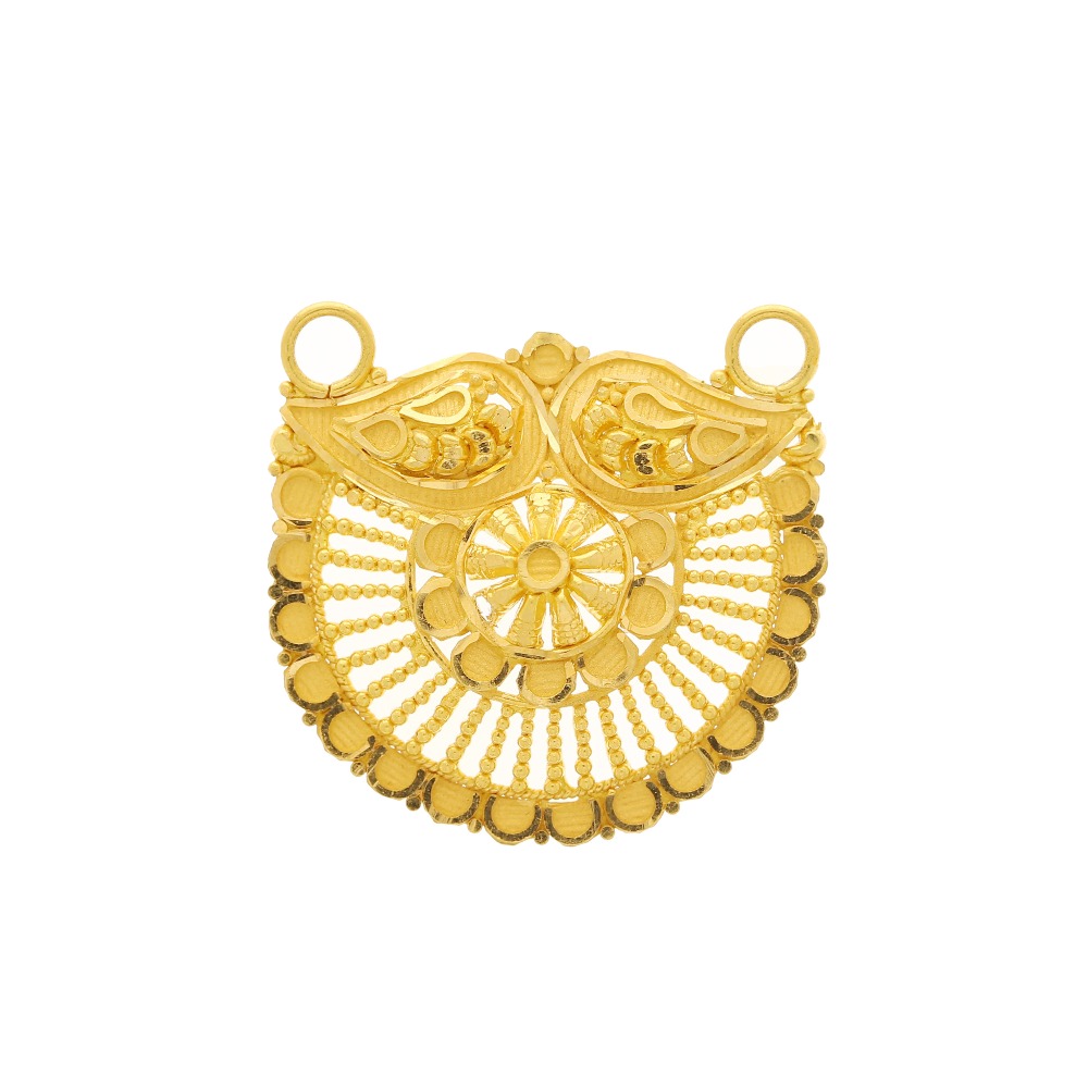Captivating 22k gold pendant for mangalsutra