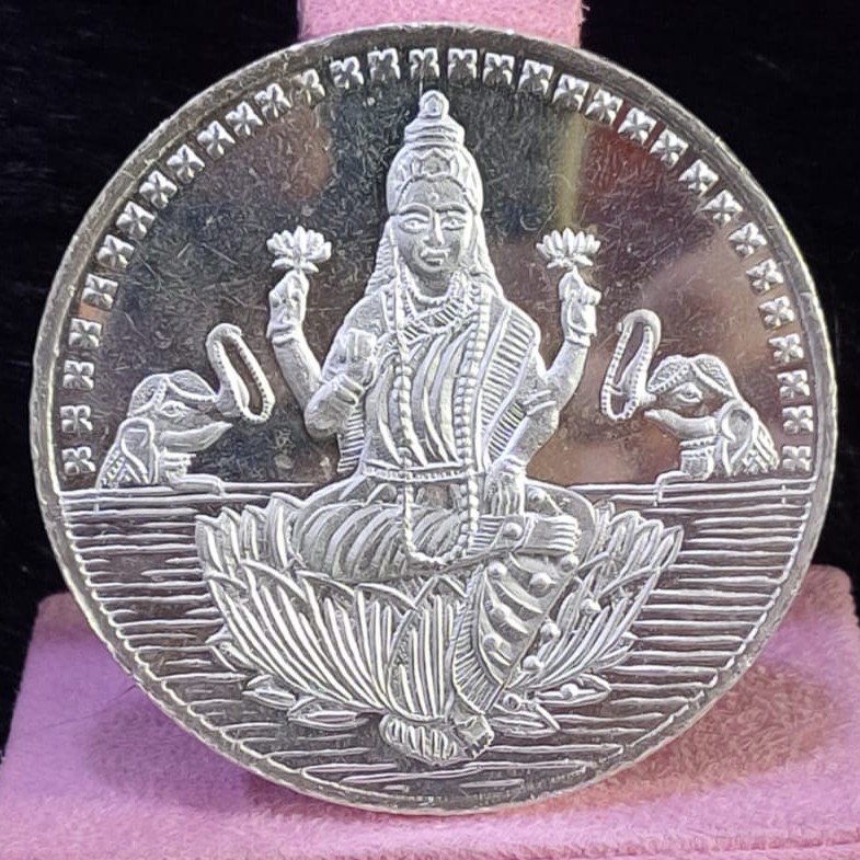 Buy quality 999 Silver Twenty Five Gram Laxmi ji Silver Coin in Ahmedabad