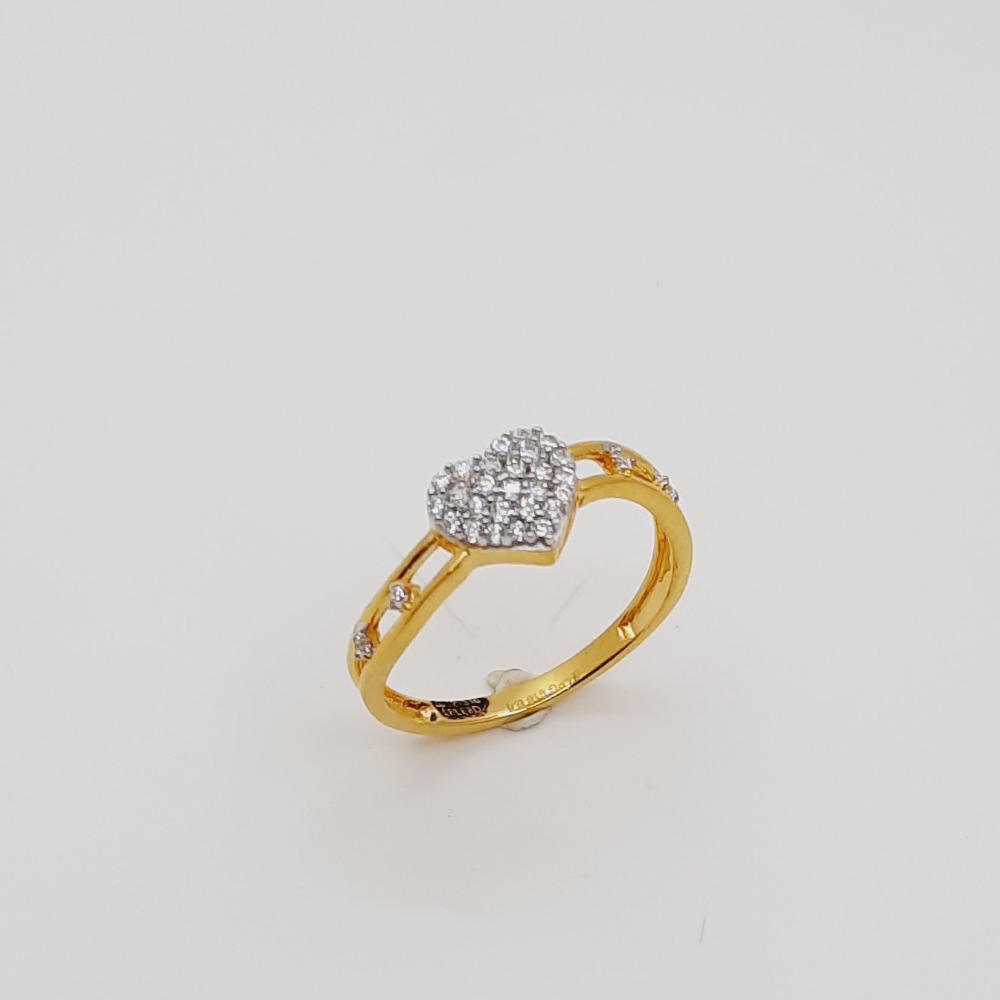 gold heart shape ring