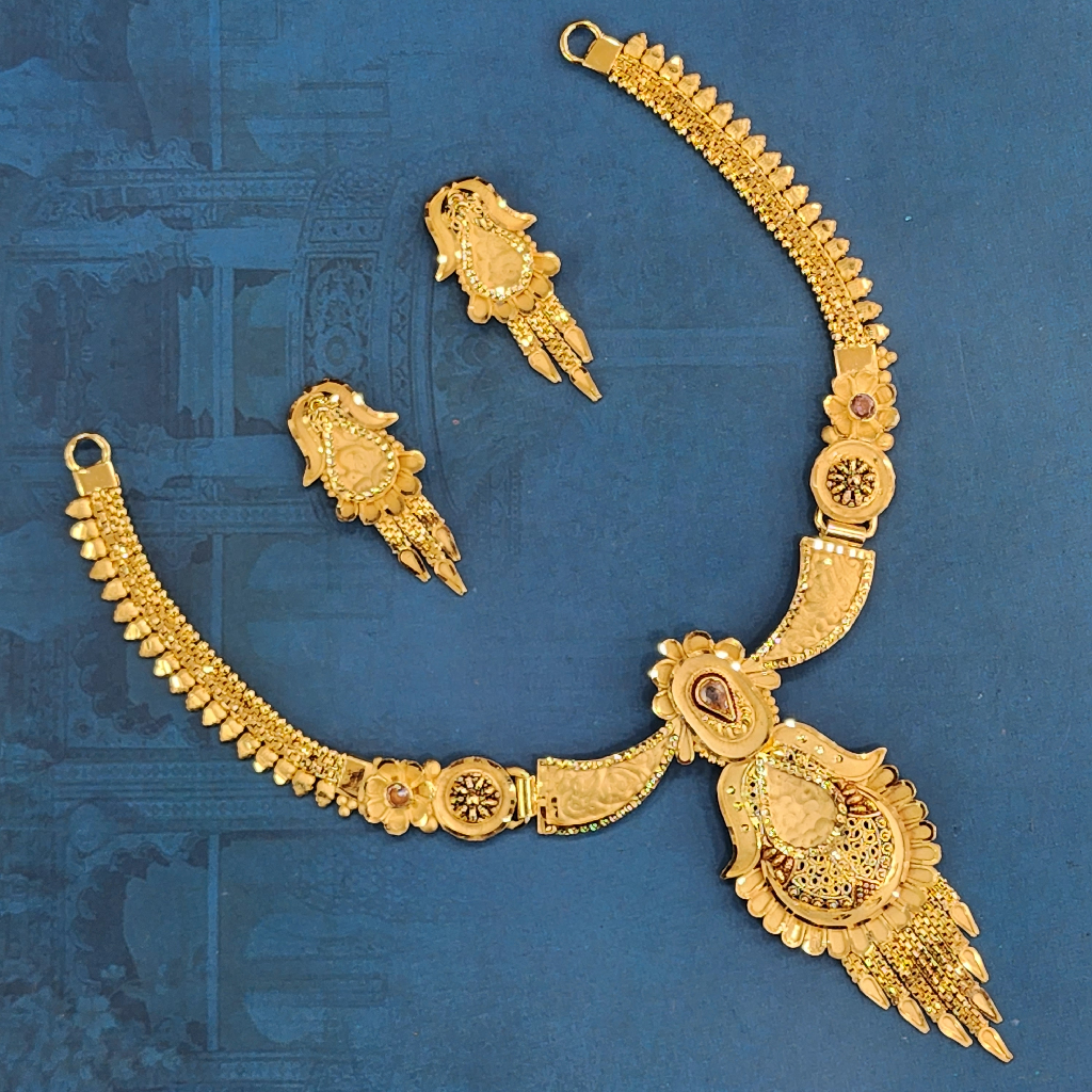 1.Gram Gold Forming Fashion Jewellery Necklace Set