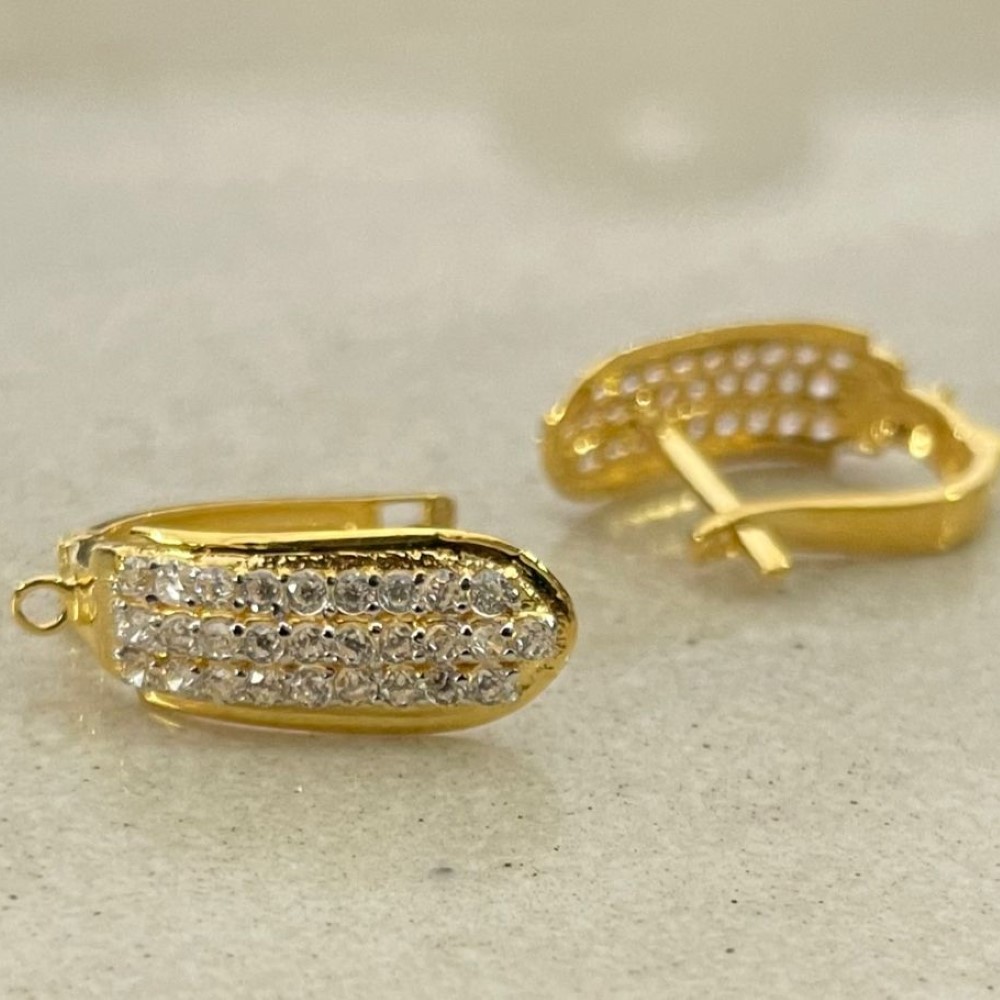 Gold Daily Wear Modern Earrings