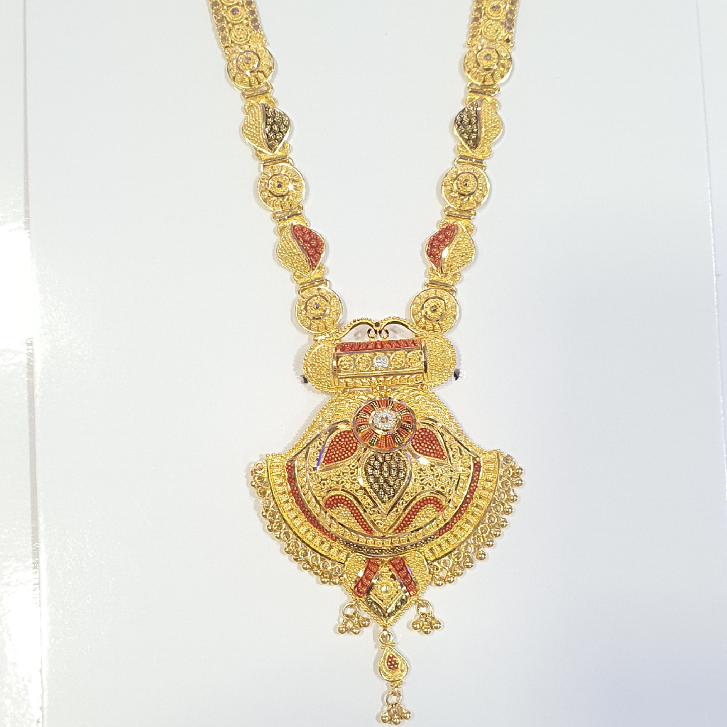 Gold 91.6 Long Necklace Set