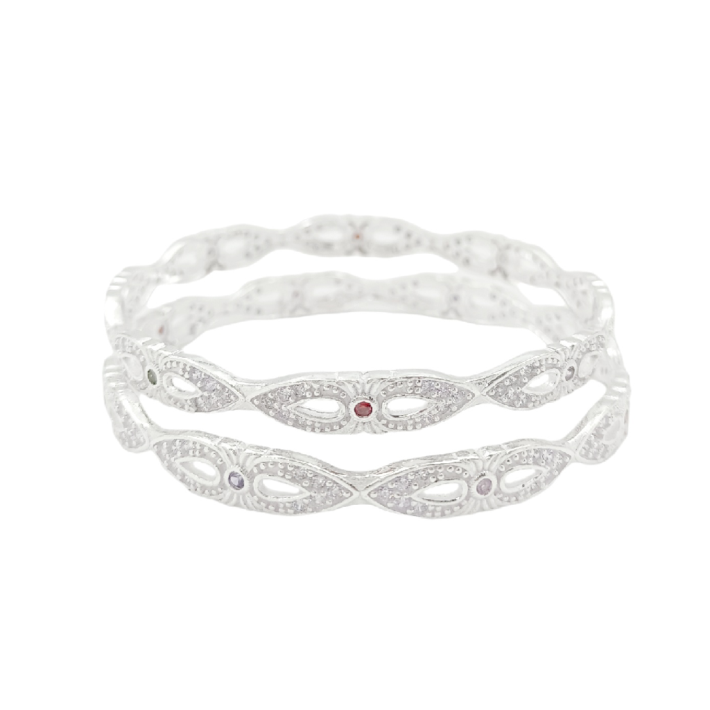 Patches with Stones 925 Silver Bangle