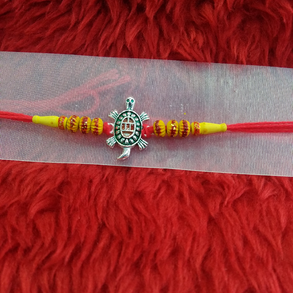 Silver Bracelet Rakhi For Rakshabandhan Festival Tortoise Pendent