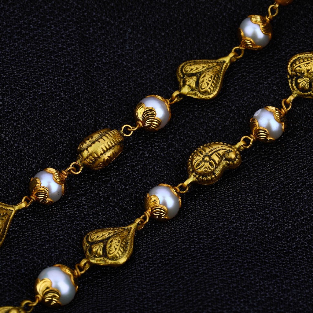 916 Gold Ladies Moti Mala-AC17