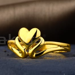 22KT Gold Designer Ladies Plain Ring LPR604