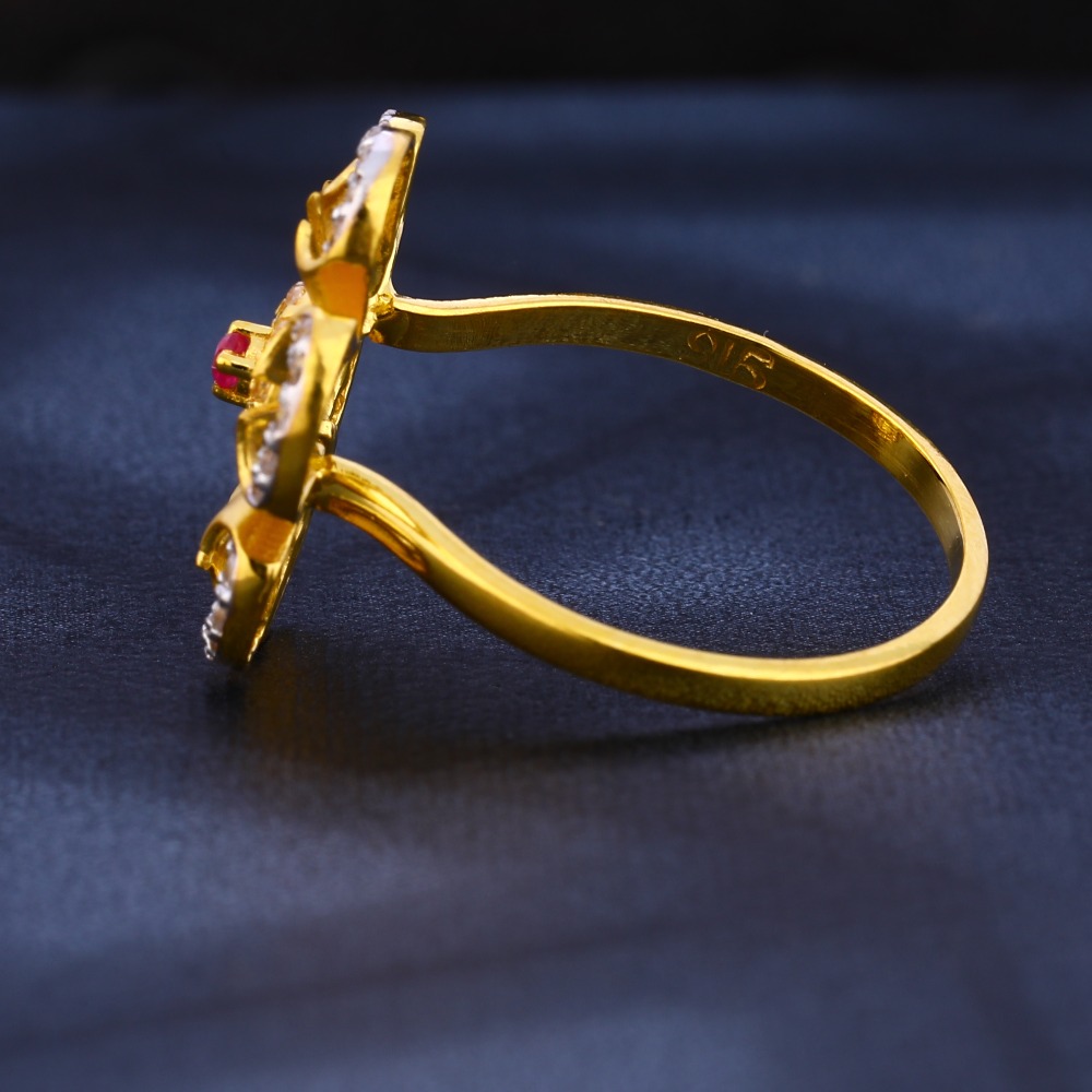 916 Gold CZ Diamond Gorgeous Women's Ring LR461