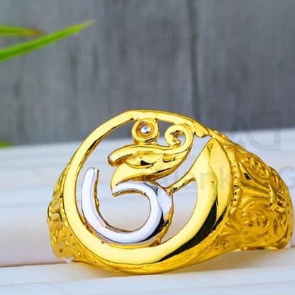 Buy quality 22K Gold Om Ring MGA - GRG0227 in Amreli