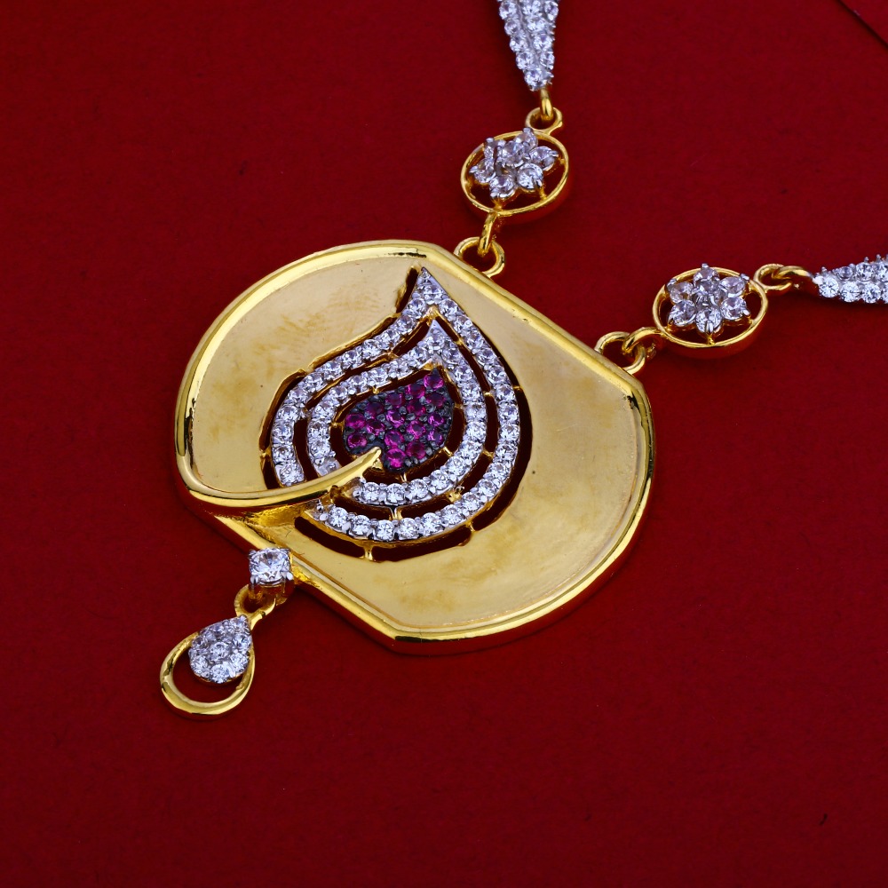 22KT Gold Hallmark cZ Necklace Set LN44