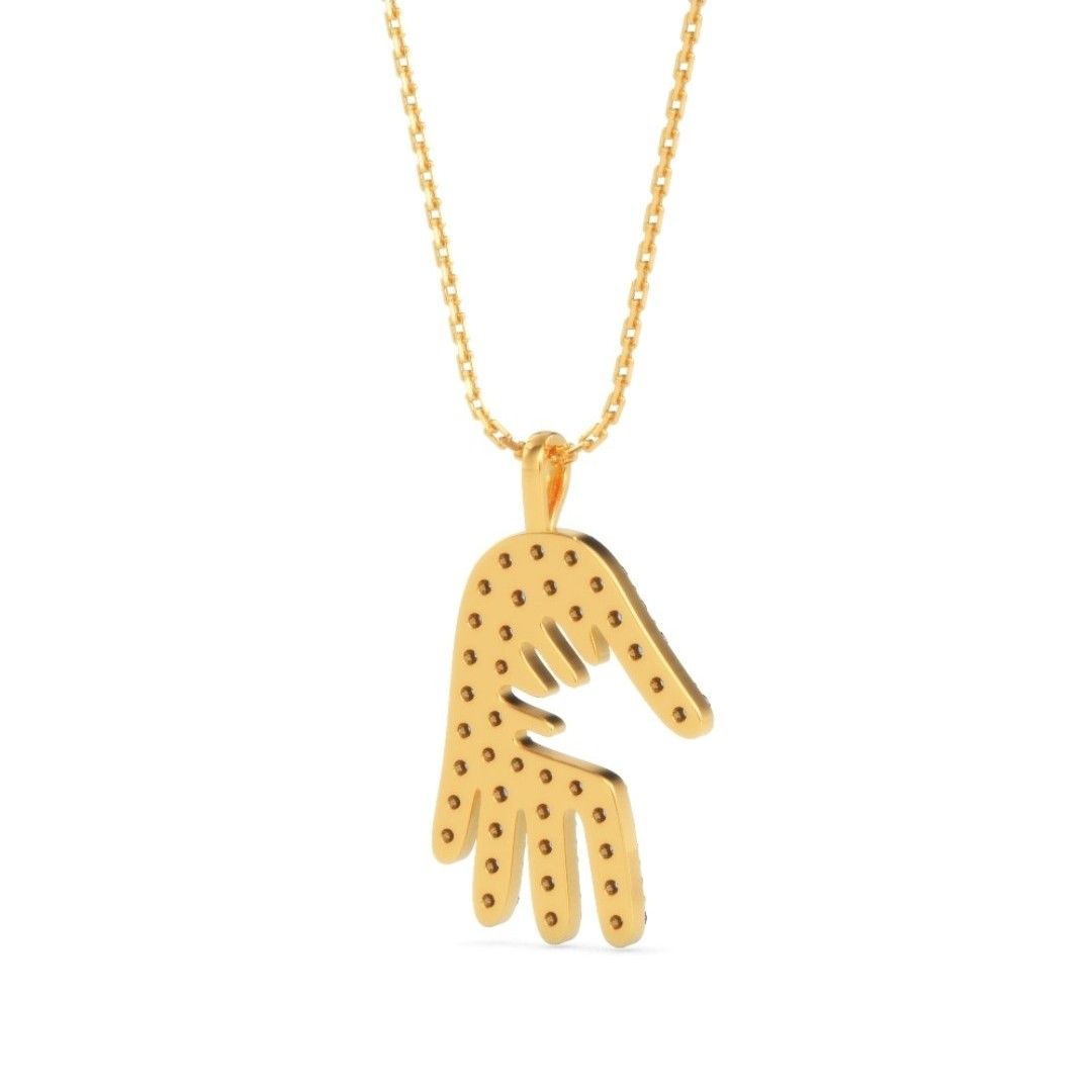 Hands Of Love Mother Diamond Pendant