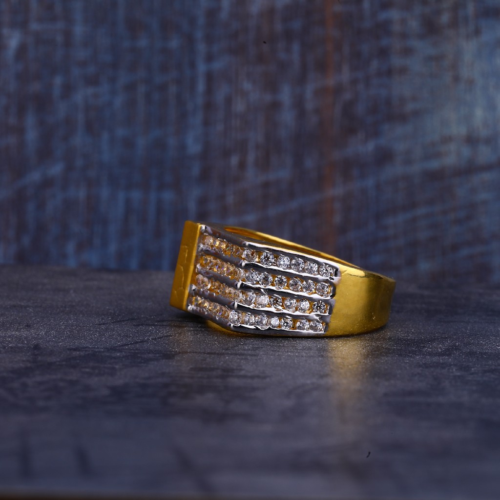 Mens 916 Gold Fancy Ring-MR252