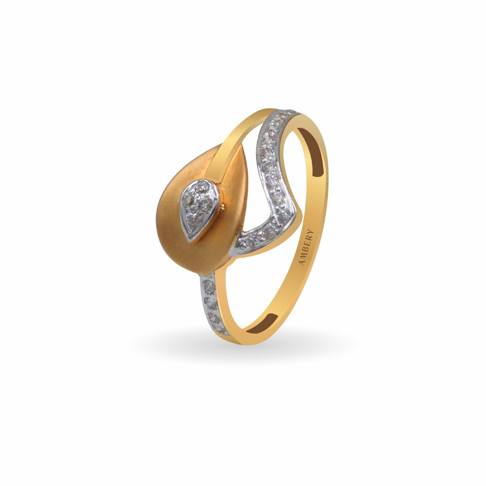 CZ Designer Daily Wear 22k Gold Lady Ring