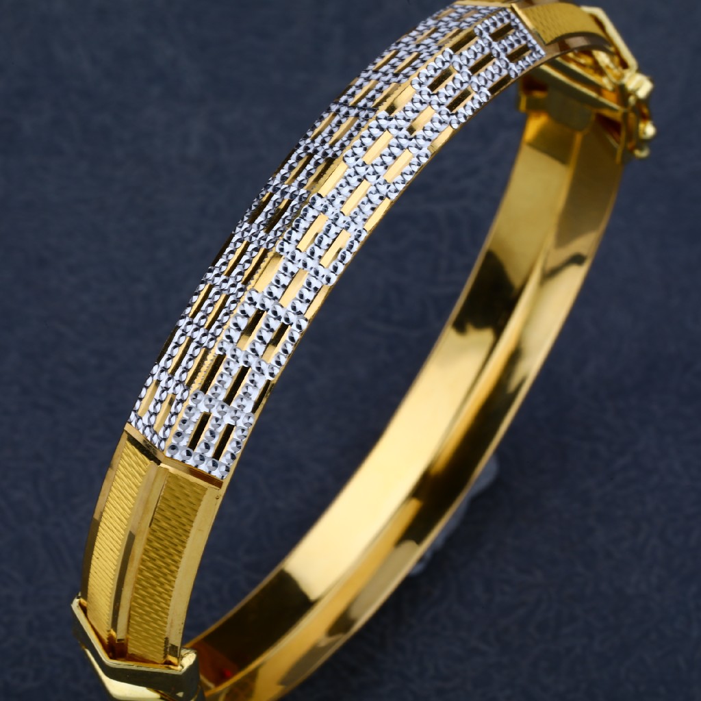 Mens Gold Punjabi Lock Kada-MPLKB01
