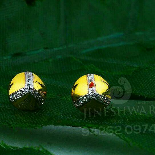 18kt Work Were Fancy Gold Cz Tops ATG -0026