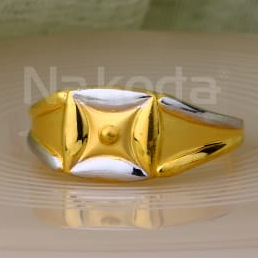 916 Gold Mens Delicate Plain Ring MPR163