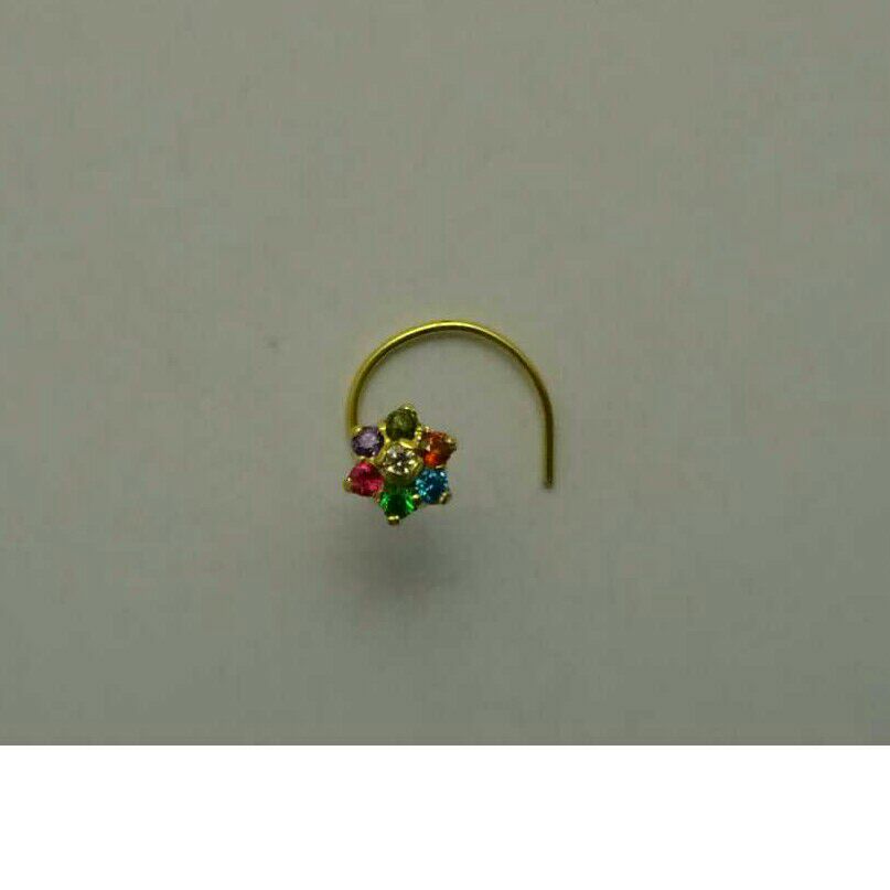 Multicolored (7 Nang) CZ Nosepin