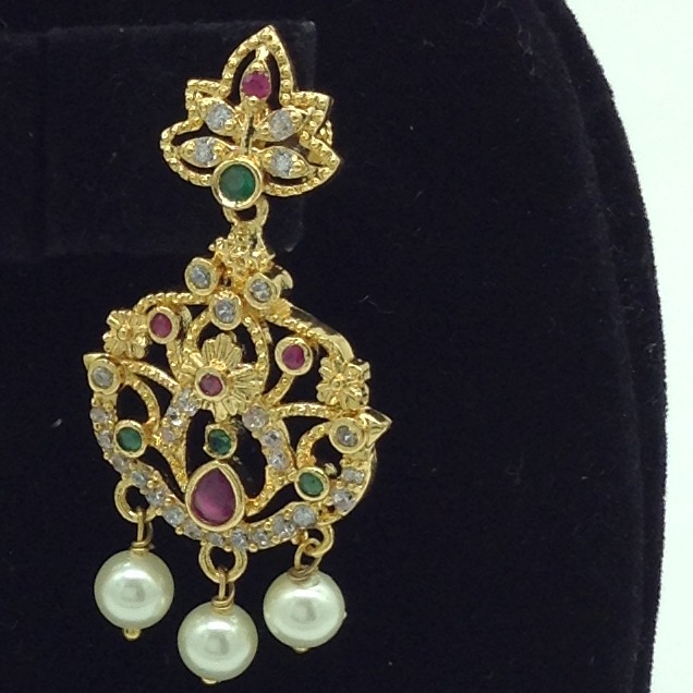 Multicolour CZ Stones Ear Hangings JER0005