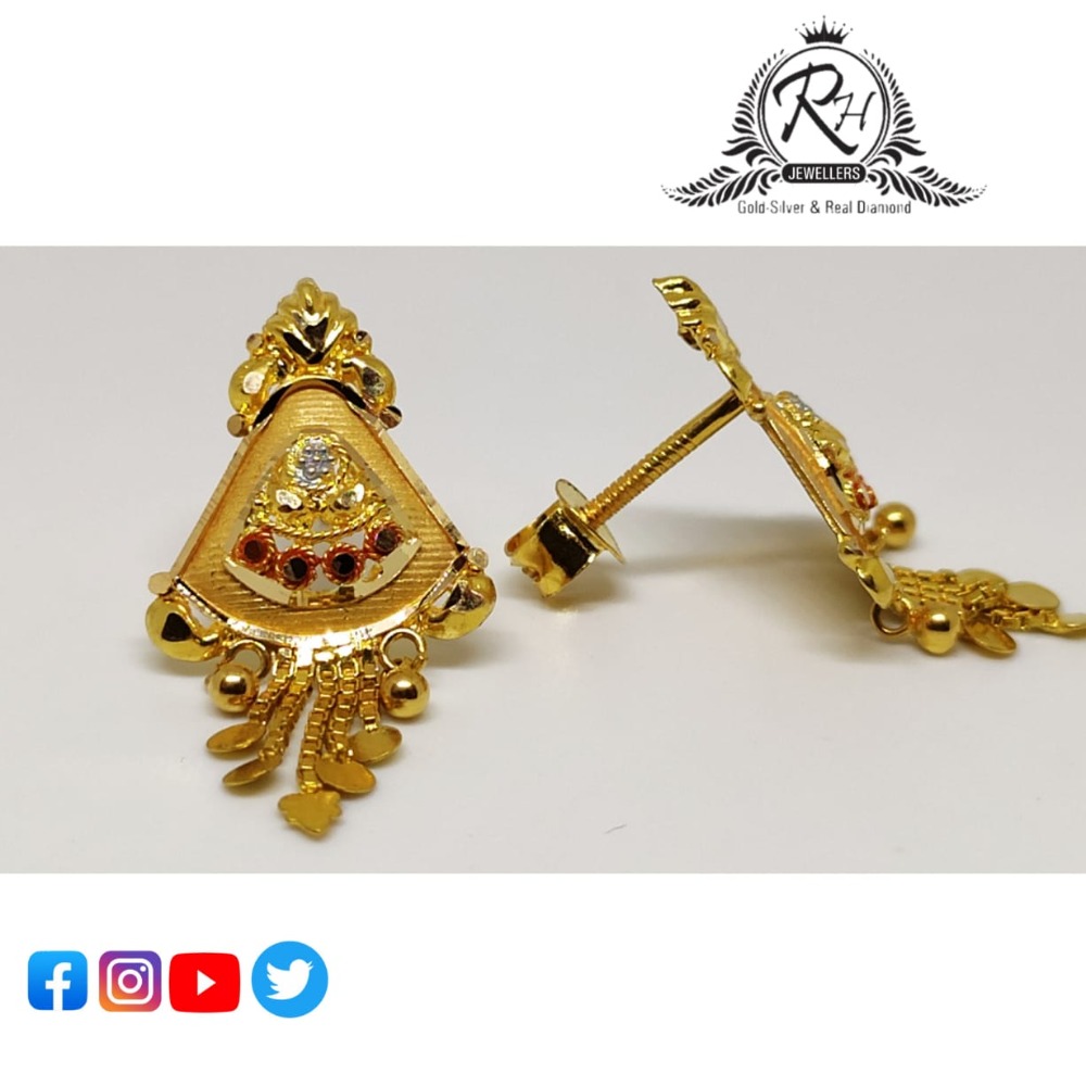 22 carat gold traditional ladies earrings RH-ER852