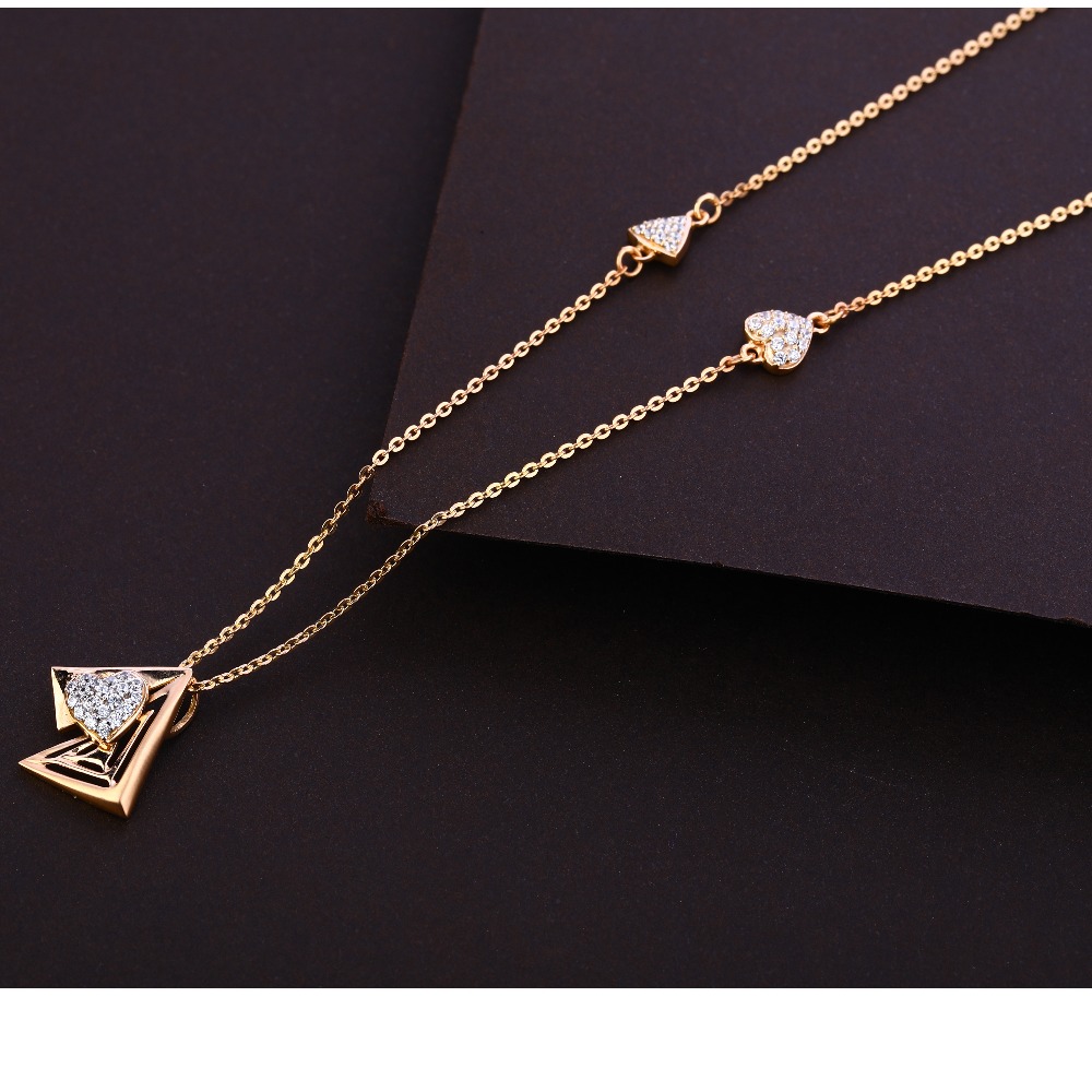 750 Rose Gold CZ  Gorgeous Women's Tanmaniya RTM323