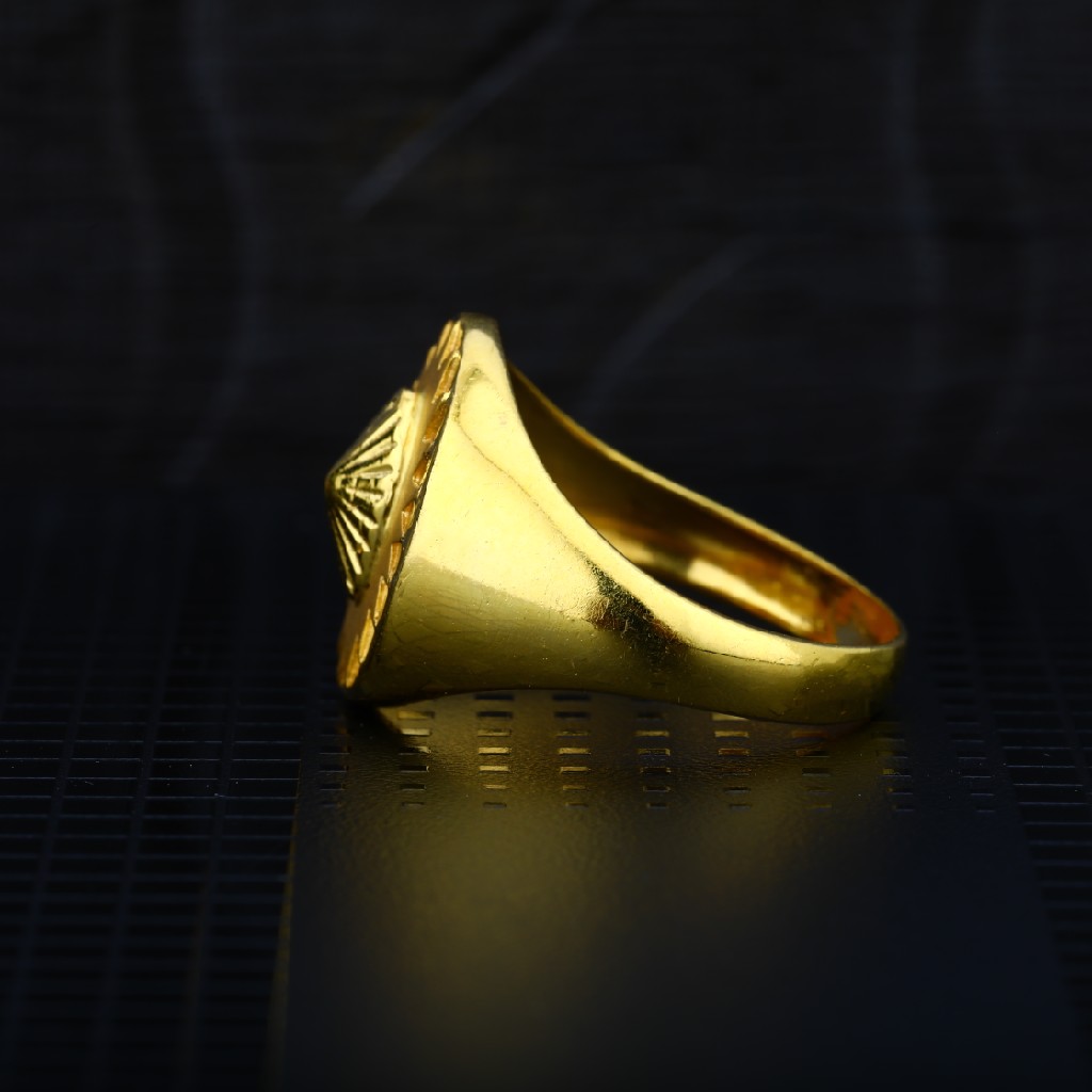 22K Plain Casting Gold Mens Ring-MPR17