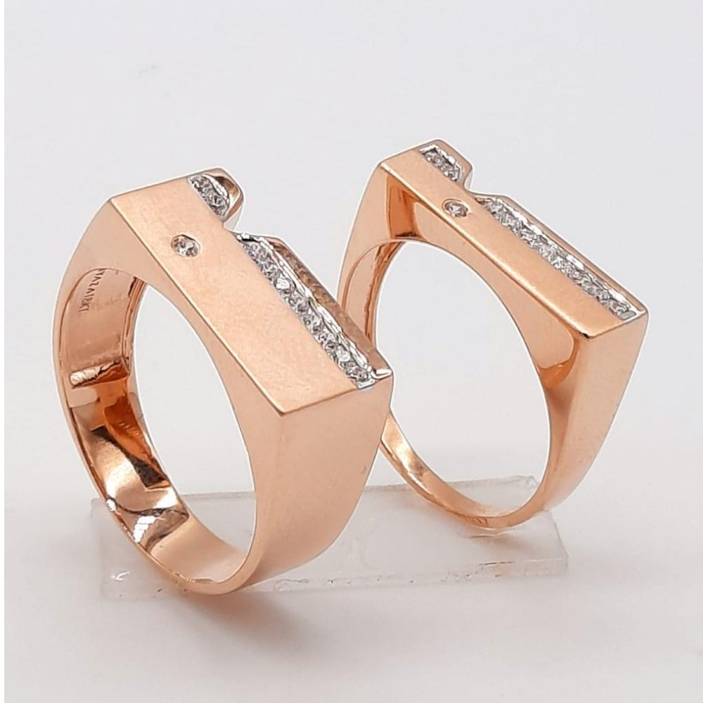 18KT Rose Gold Delightful Design Couple Ring 