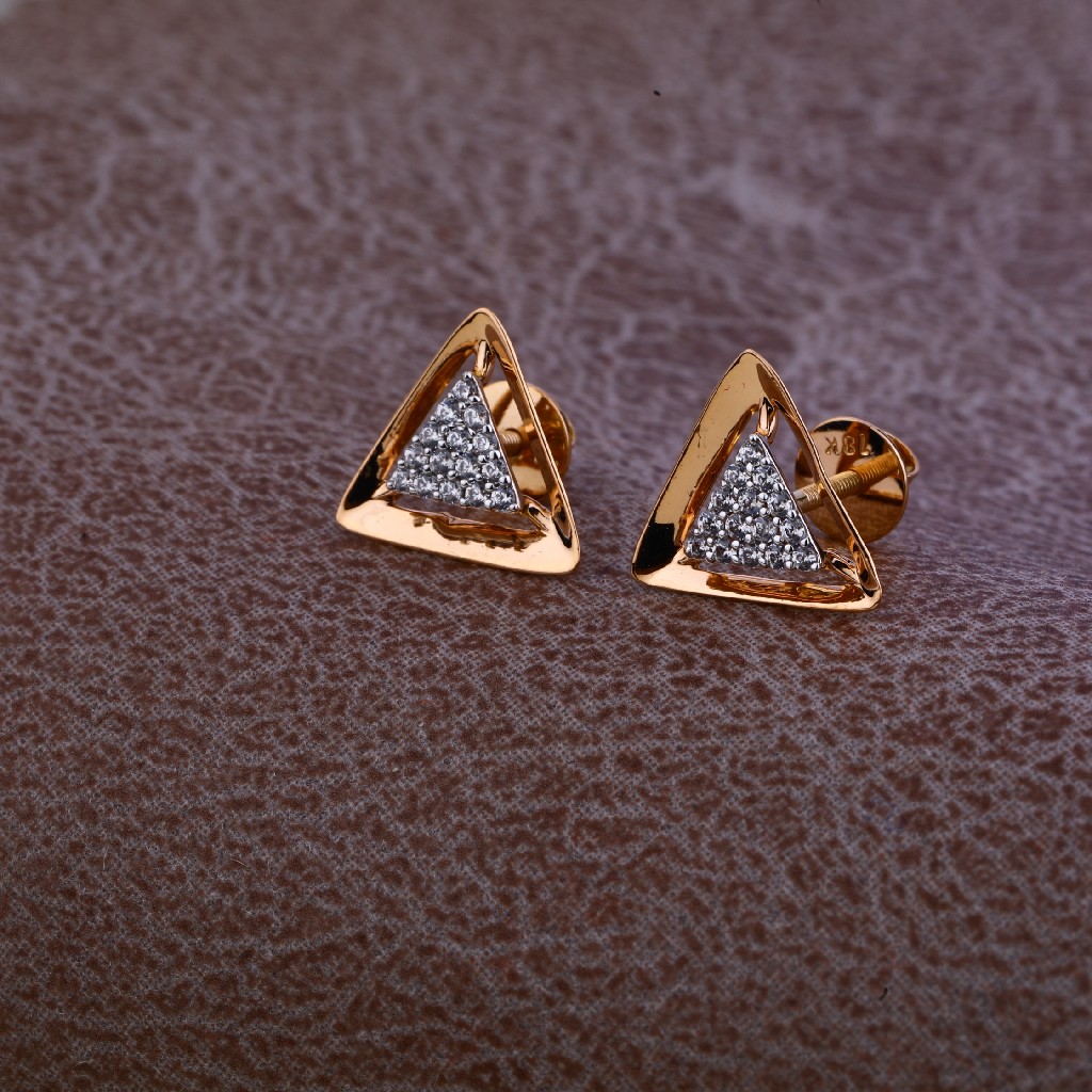 18ct Rose Gold Stylish Earring RE70