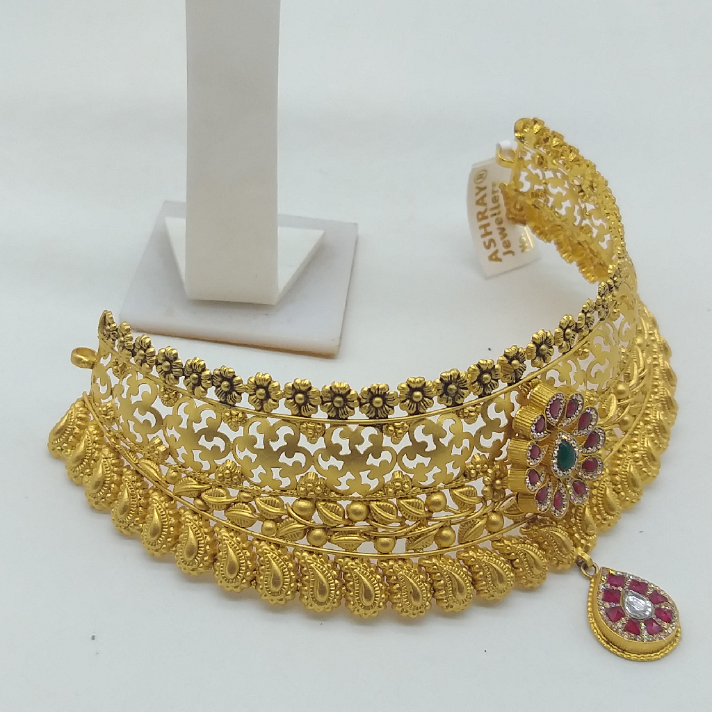 916 Gold Designer Choker Set
