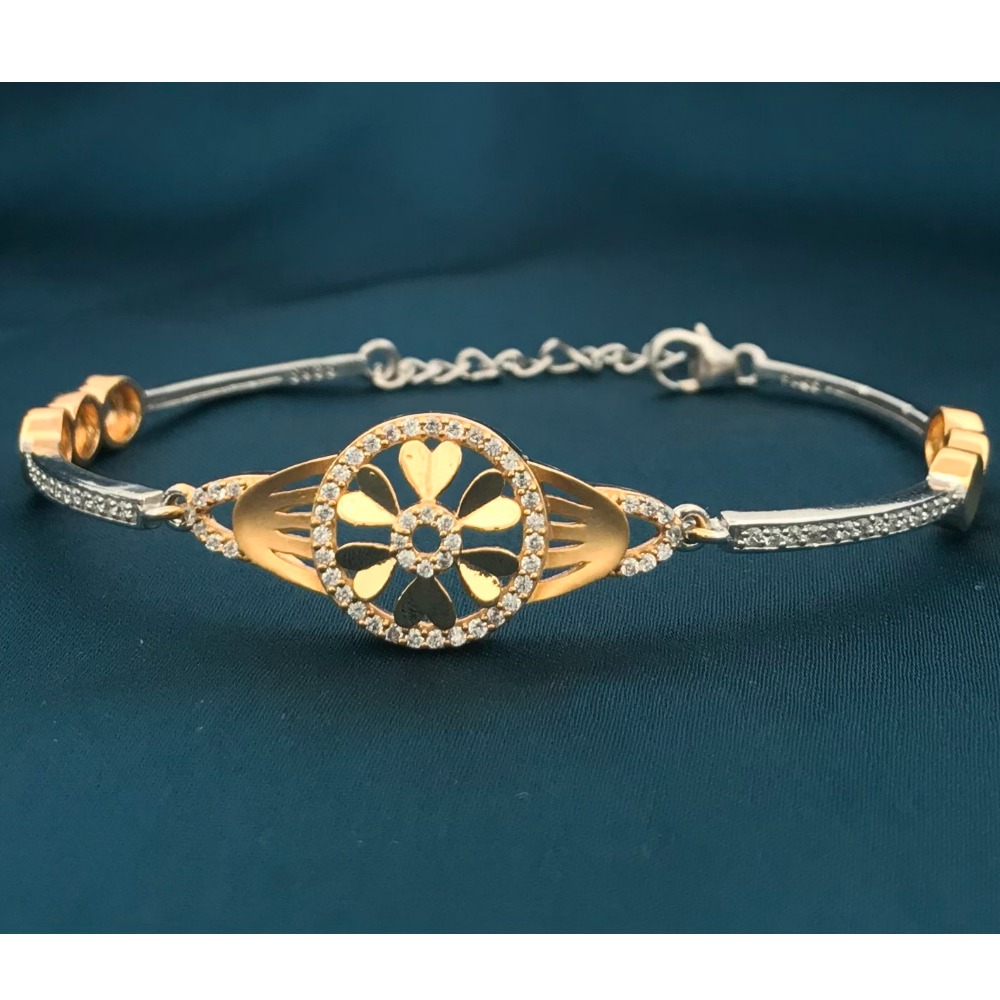 925 Silver Yellow Elegant Design Ladies Kada