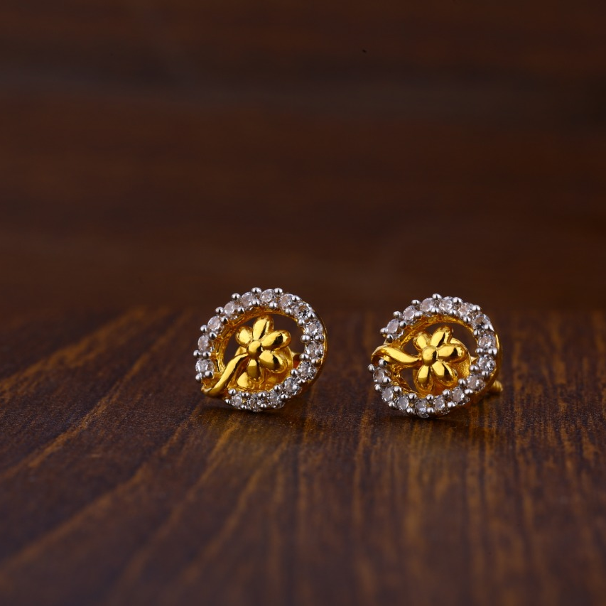 916 Gold Designer Ladies Tops Earrings LTE199