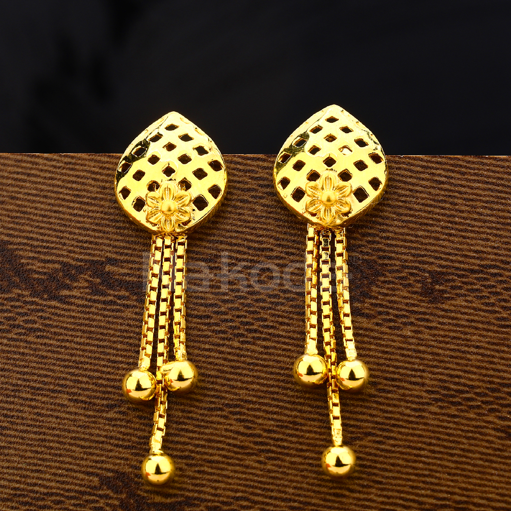 916 Gold Hallmark Exclusive  Women'S Plain Earring LPE320