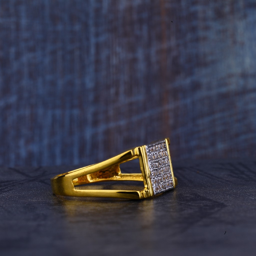 22K Gold Cz Mens Ring-MR331