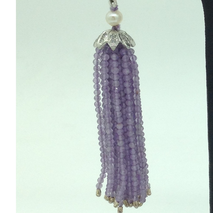 Purple Amethyst Stones Ear Chandelier Hangings JER0022