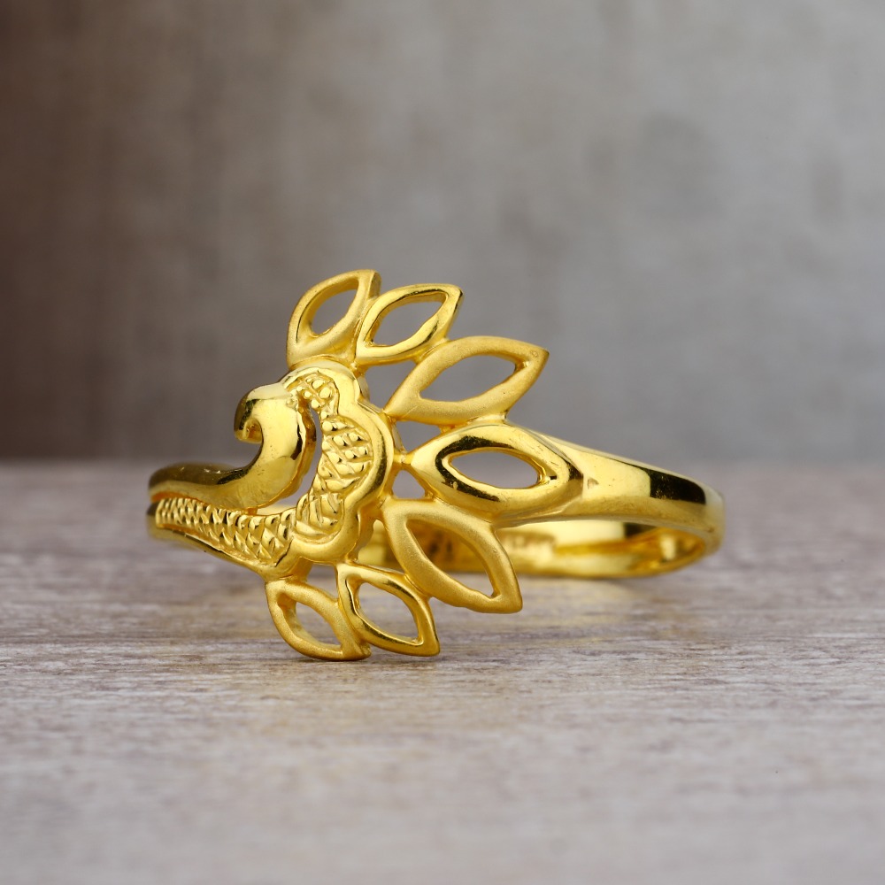 Manufacturer of Ladies 22k gold plain delicate ring -lpr05 | Jewelxy -  150317-gemektower.com.vn