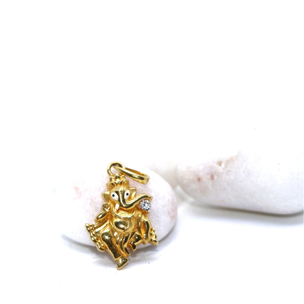 22KT / 916 Gold dancing Ganeshji Pendant for Unisex PNG0141