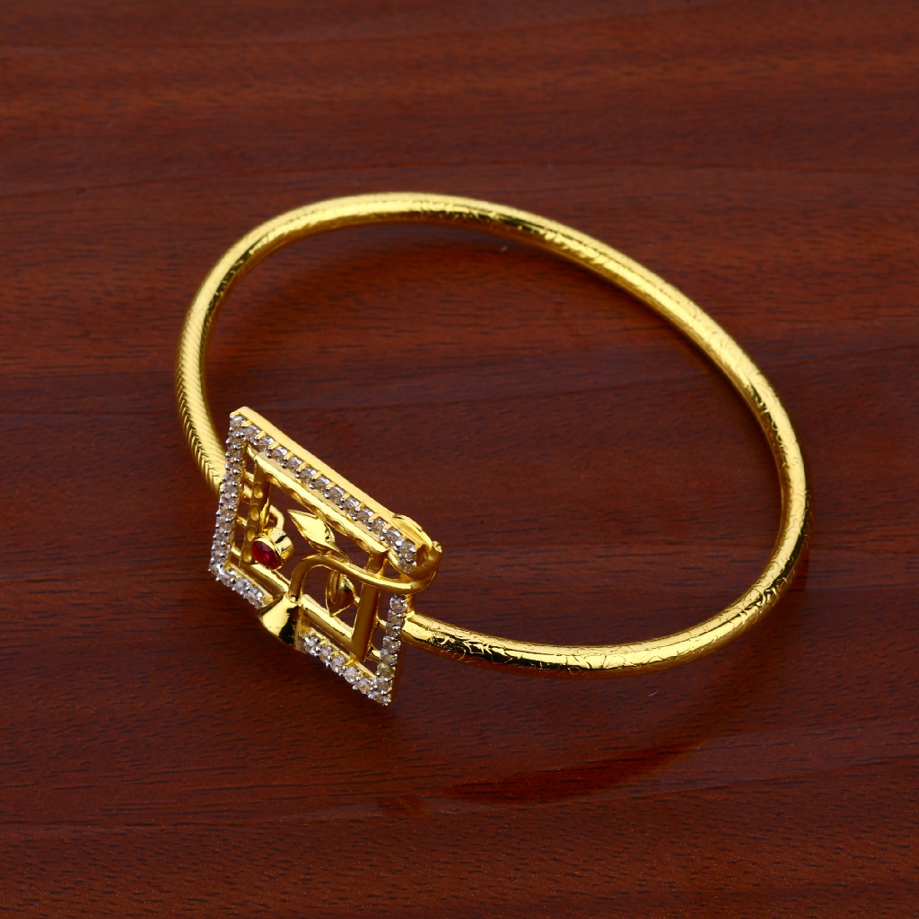 Diamond Gold Ladies Kada Bracelet-LKB35