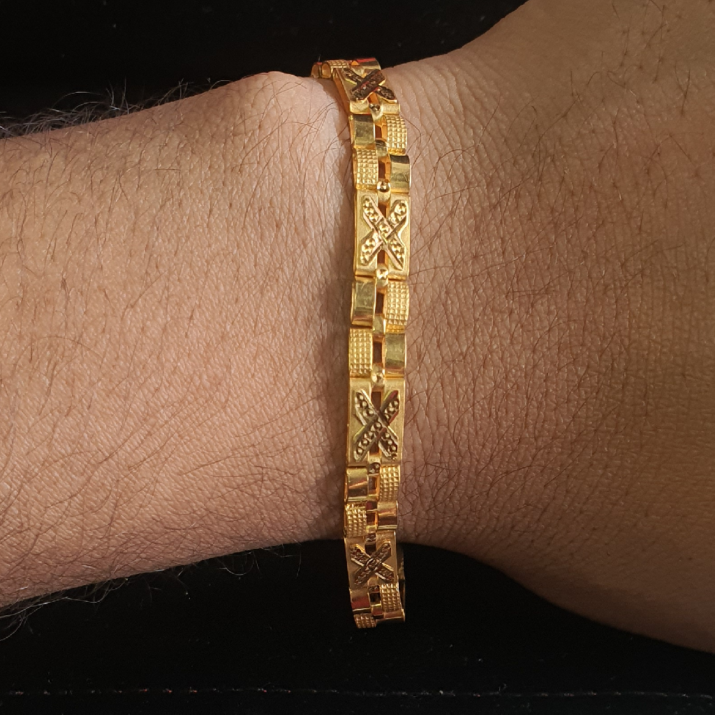 mens lucky bracelet gold