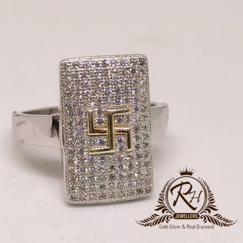 92.5 silver shathiya daimond geants ring Rh-Gr948