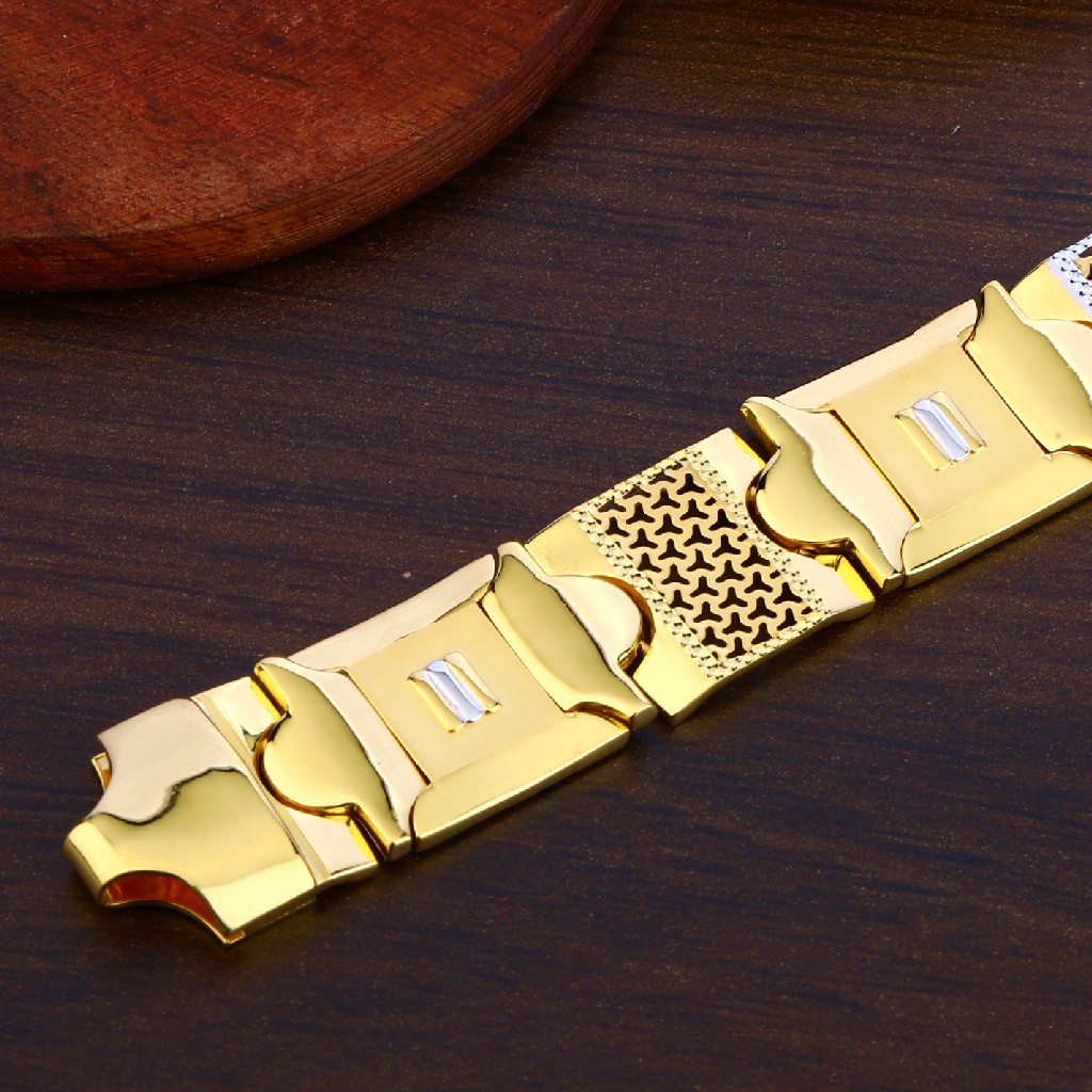 Mens Plain Gold Bracelet-MPB83