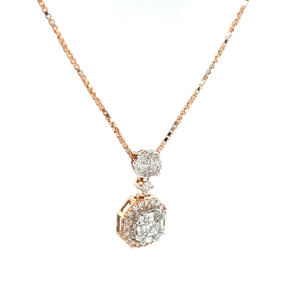 LOEV Eternity Engraved Asscher 18K Whitegold Necklace w. Lab-Grown Diamond  – The Jewellery Room