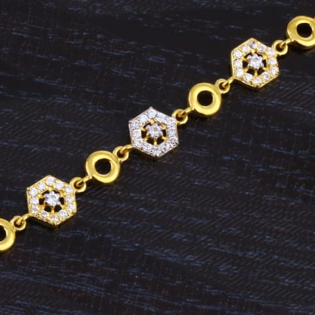 22KT Gold Ladies Classic Bracelet LB445
