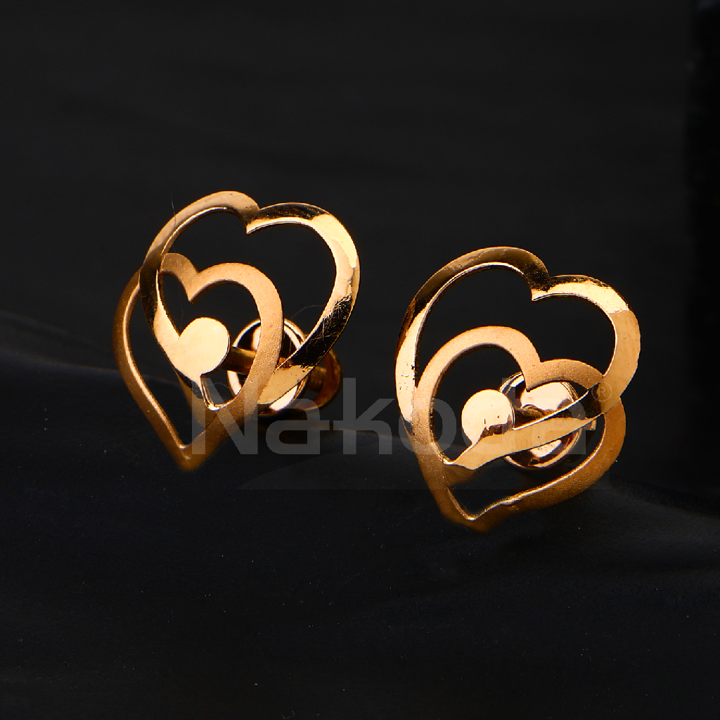 18CT Rose Gold CZ Ladies Earring RE285