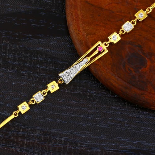 916 Gold Ladies Classic Bracelet LB423