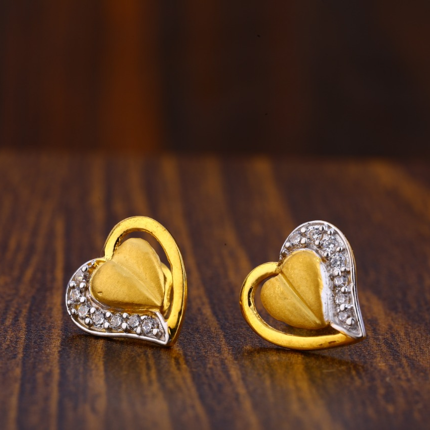 22CT Gold Hallmark Designer Ladies Tops Earrings LTE120
