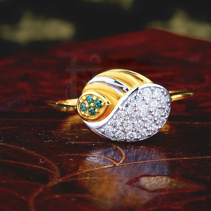916 Gold CZ Ring For Women TJ-R05