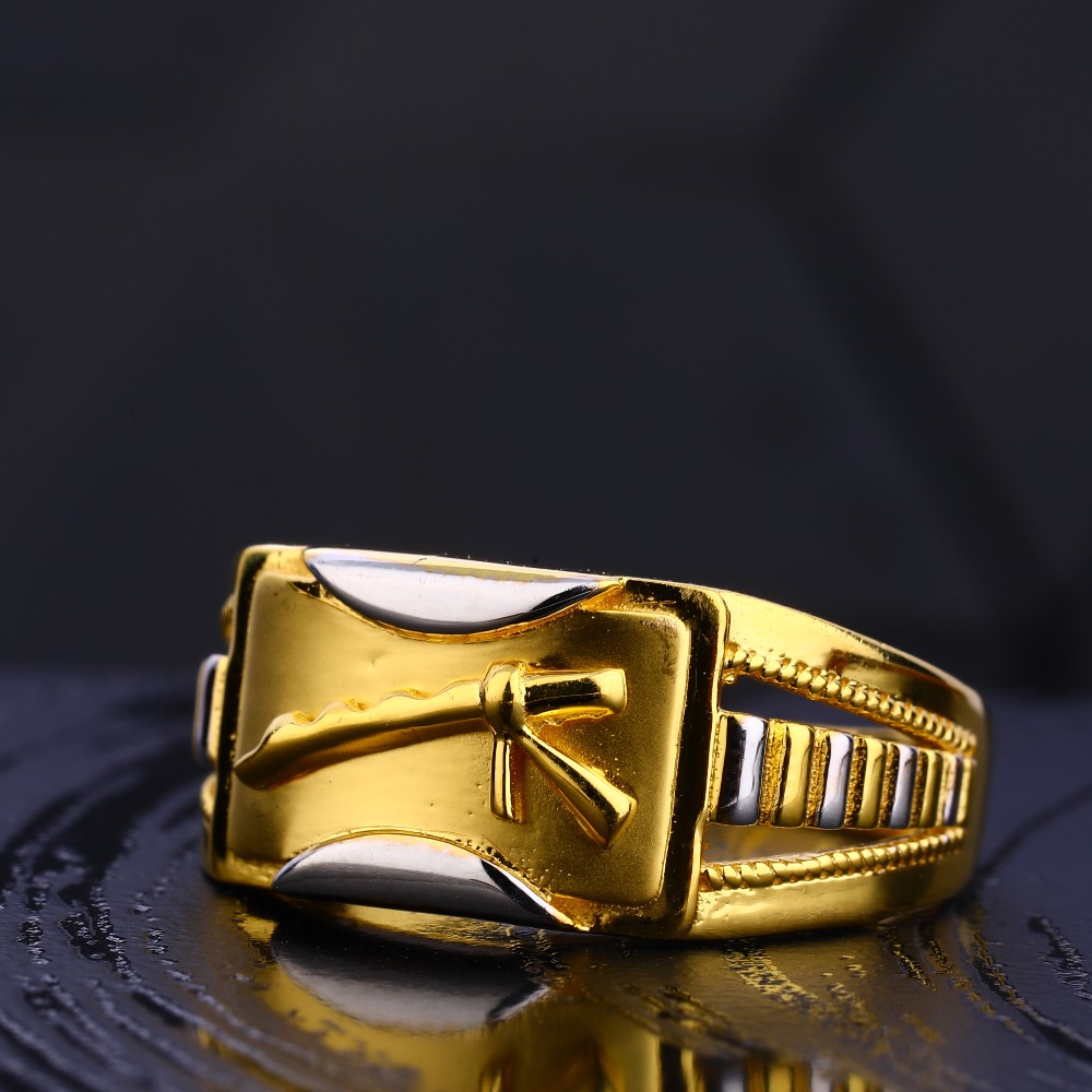 916 Gold Exclusive Men's Plain Ring MR720